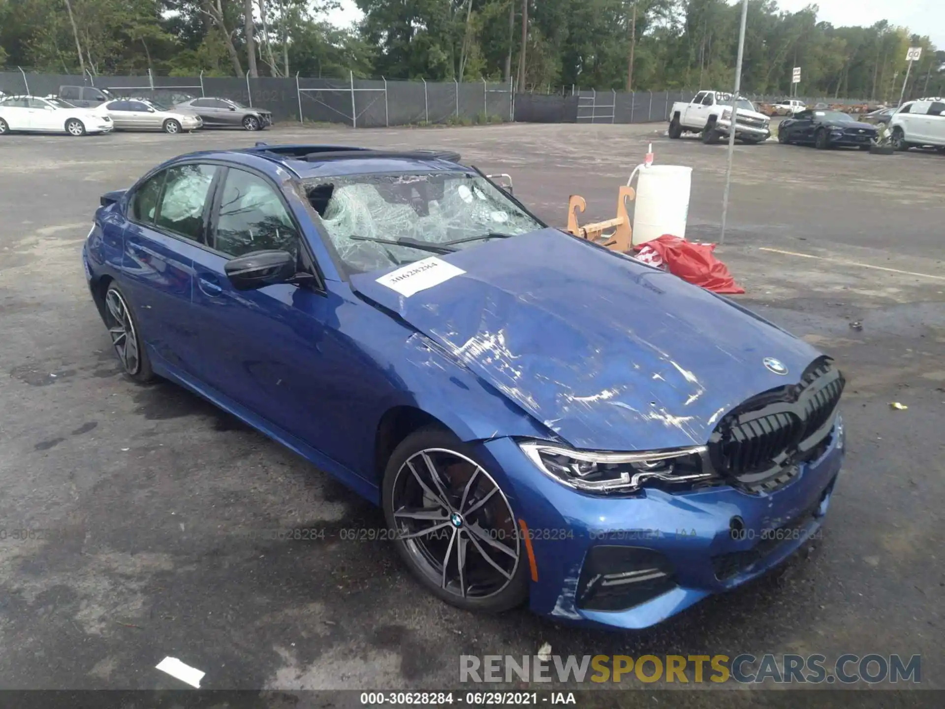 6 Photograph of a damaged car 3MW5R7J01M8B69181 BMW 3 SERIES 2021