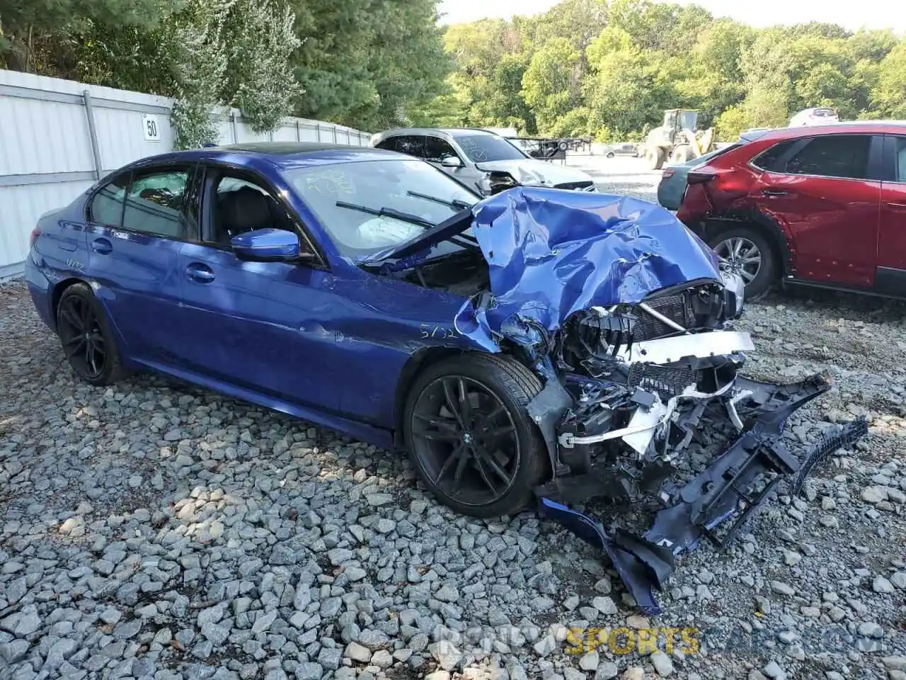 1 Photograph of a damaged car 3MW5R7J01M8B91035 BMW 3 SERIES 2021