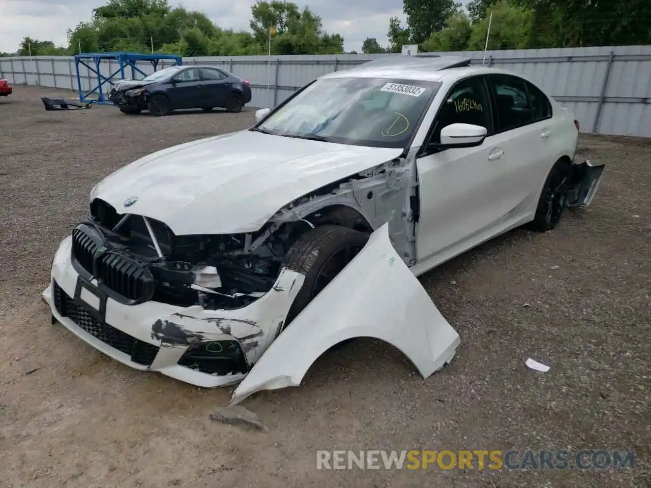 2 Фотография поврежденного автомобиля 3MW5R7J01M8C09467 BMW 3 SERIES 2021