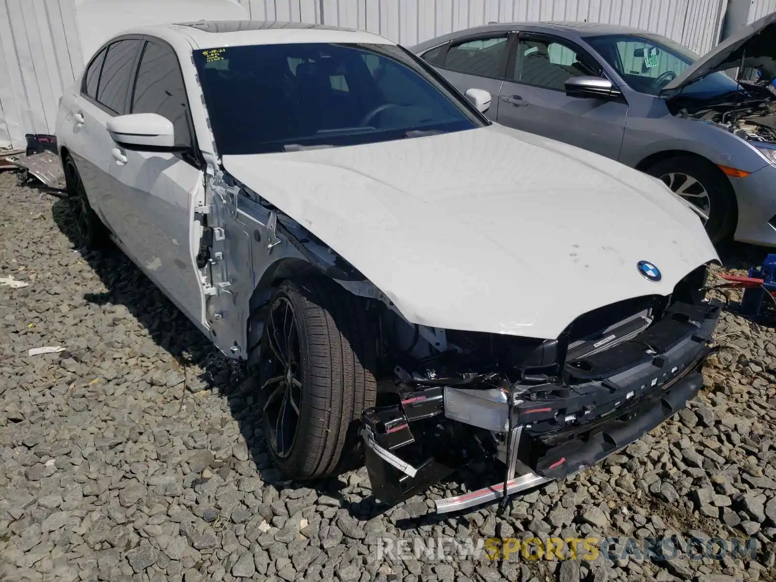 1 Photograph of a damaged car 3MW5R7J01M8C11414 BMW 3 SERIES 2021