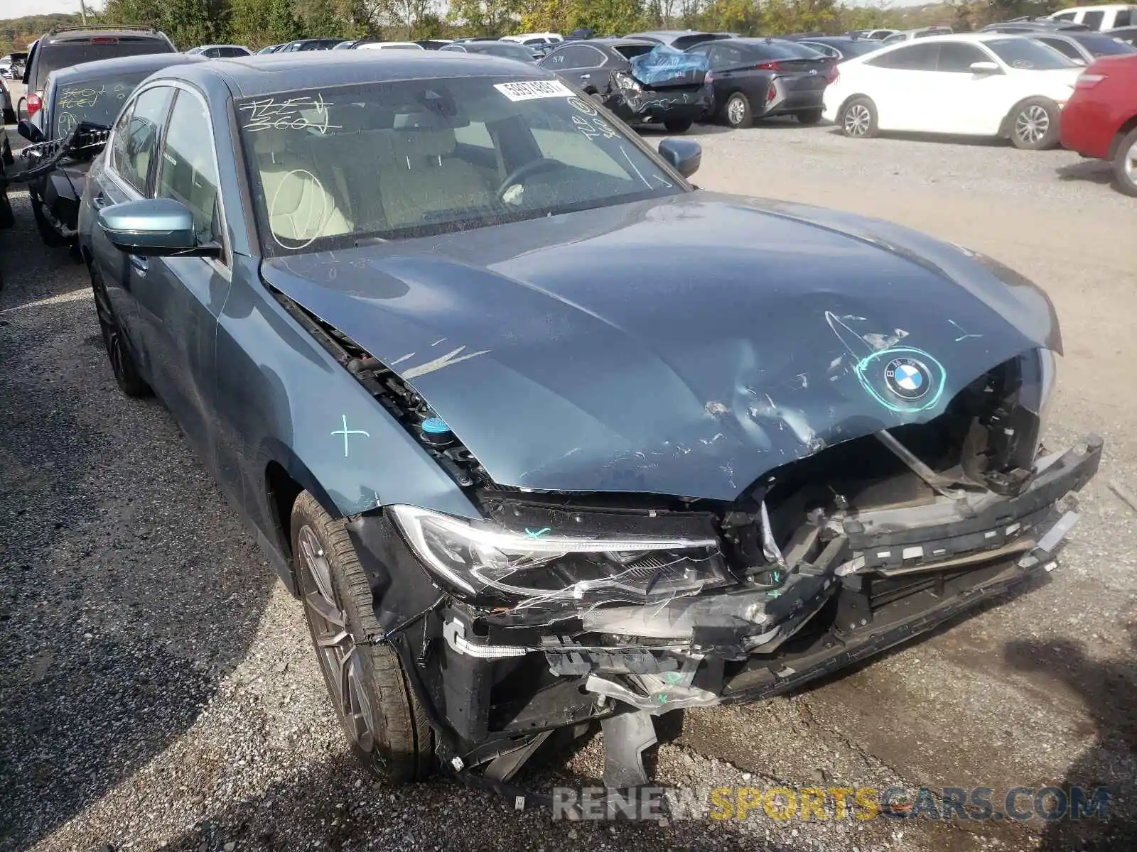 1 Photograph of a damaged car 3MW5R7J02M8B47433 BMW 3 SERIES 2021