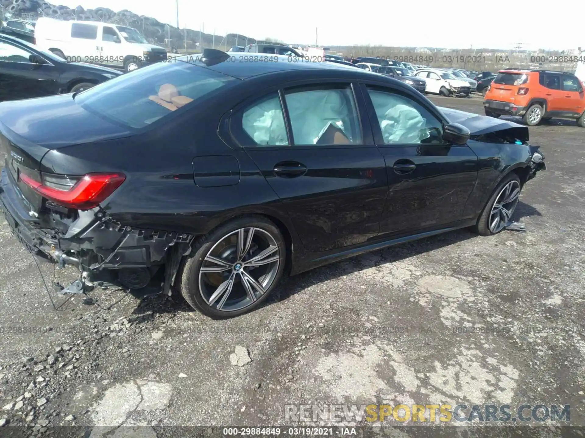 4 Photograph of a damaged car 3MW5R7J02M8B57623 BMW 3 SERIES 2021