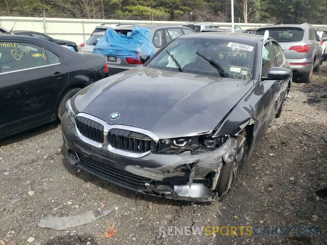 2 Фотография поврежденного автомобиля 3MW5R7J02M8B70744 BMW 3 SERIES 2021