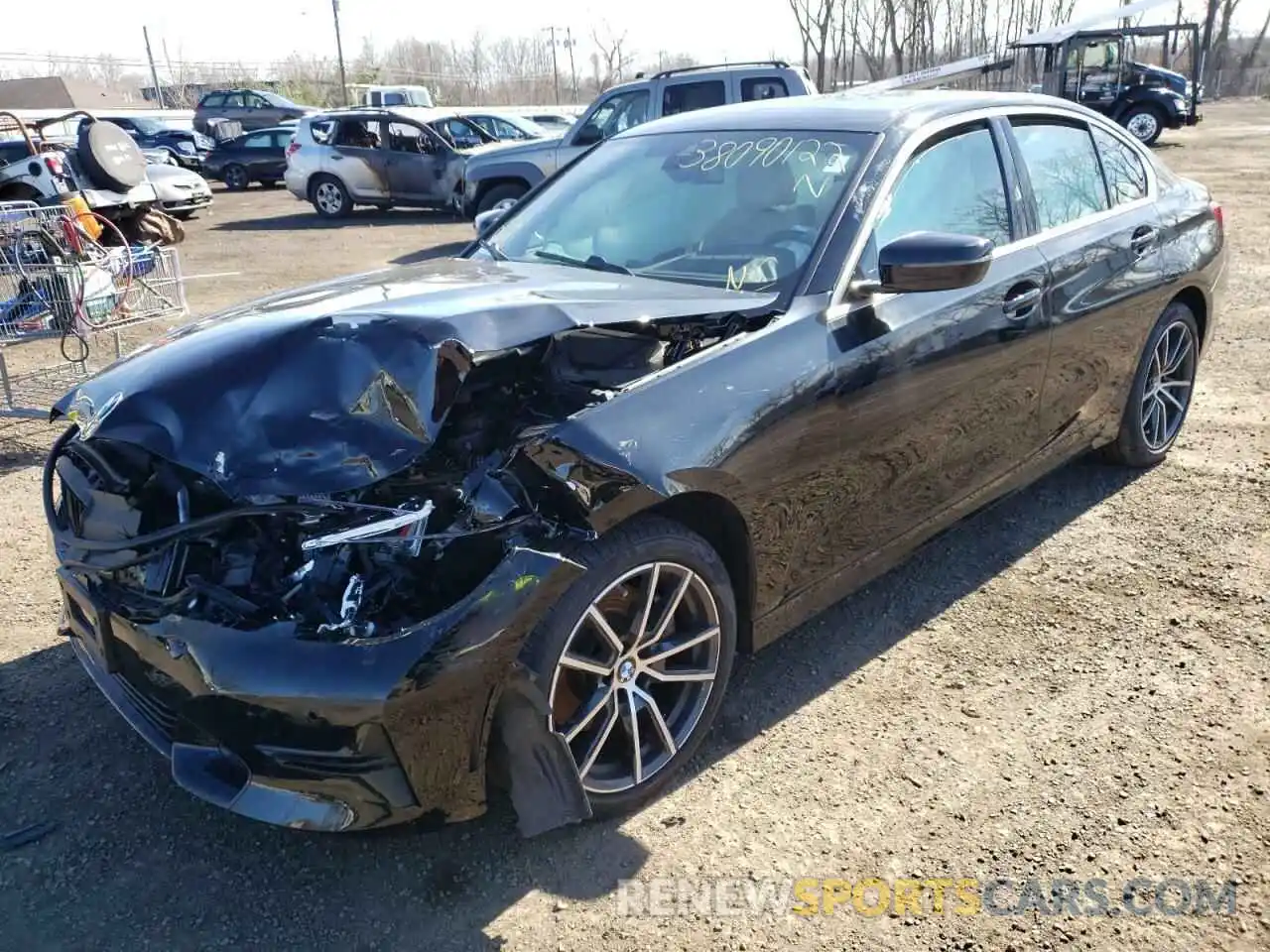 2 Photograph of a damaged car 3MW5R7J02M8B83722 BMW 3 SERIES 2021