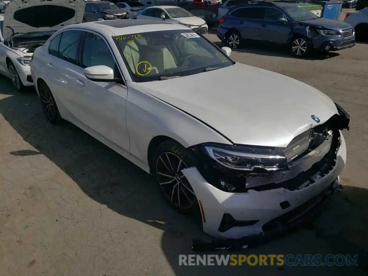 1 Photograph of a damaged car 3MW5R7J02M8C17495 BMW 3 SERIES 2021