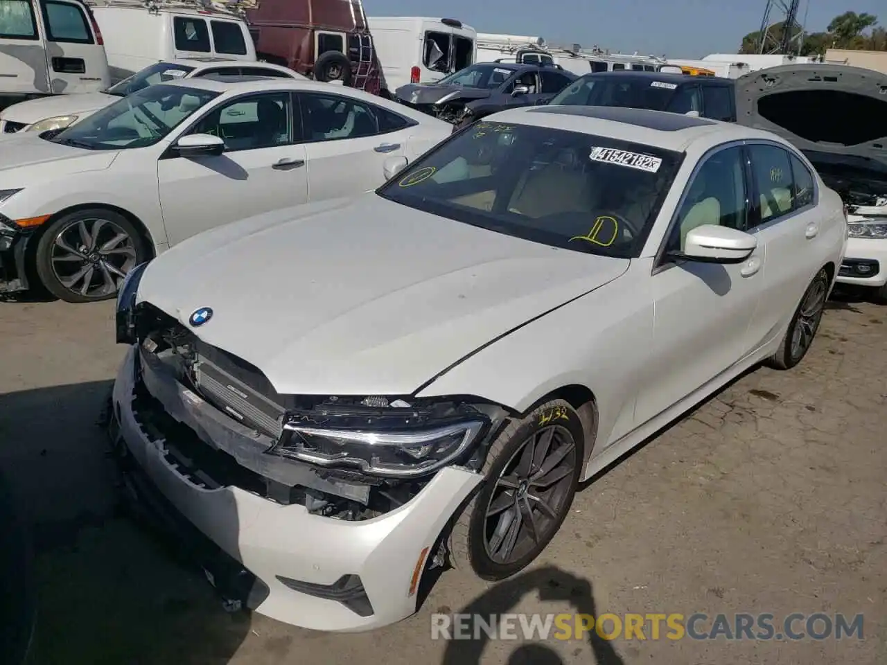 2 Photograph of a damaged car 3MW5R7J02M8C17495 BMW 3 SERIES 2021