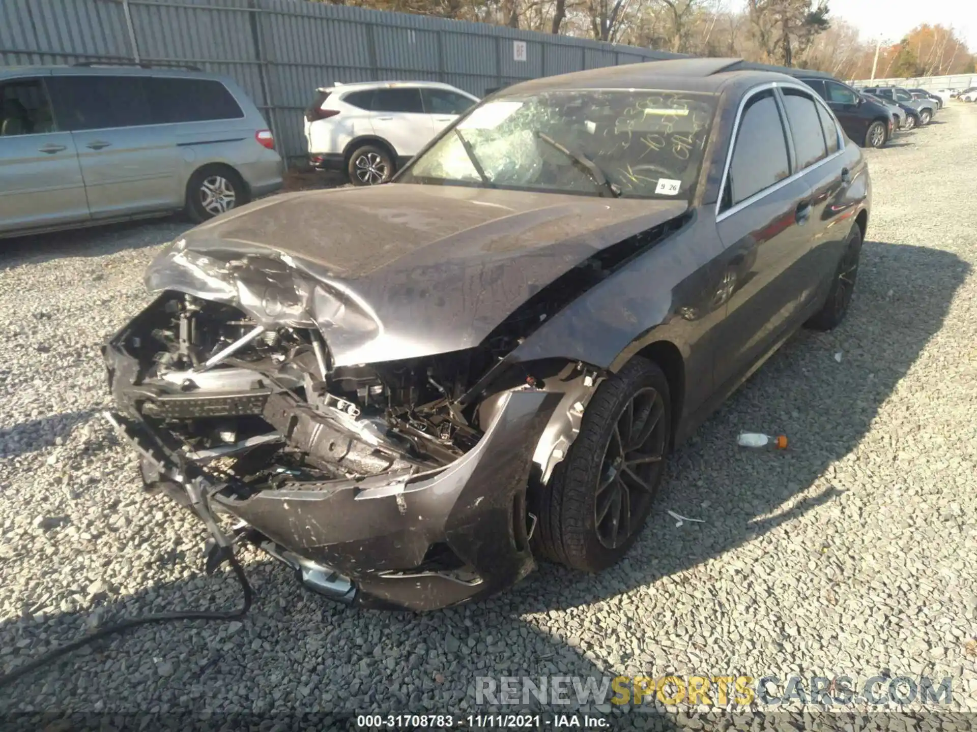 2 Photograph of a damaged car 3MW5R7J02M8C18923 BMW 3 SERIES 2021