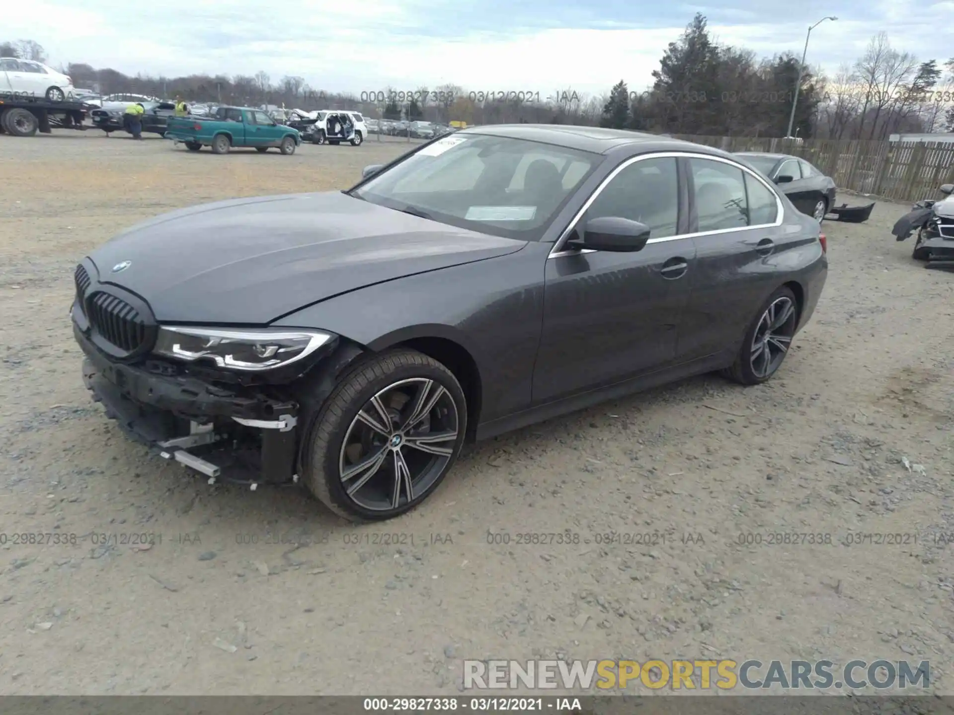 2 Photograph of a damaged car 3MW5R7J03M8B63687 BMW 3 SERIES 2021