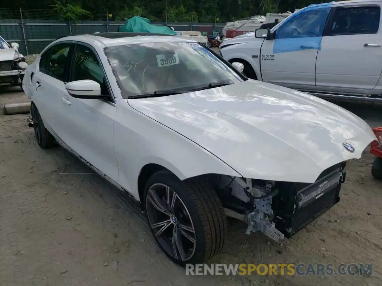 1 Photograph of a damaged car 3MW5R7J03M8B73863 BMW 3 SERIES 2021