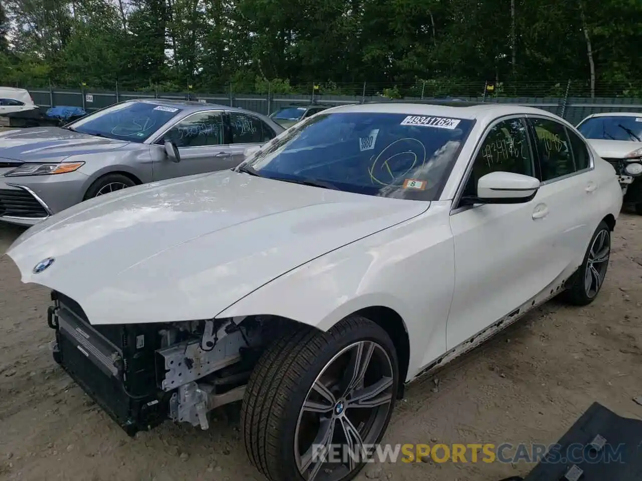 2 Photograph of a damaged car 3MW5R7J03M8B73863 BMW 3 SERIES 2021