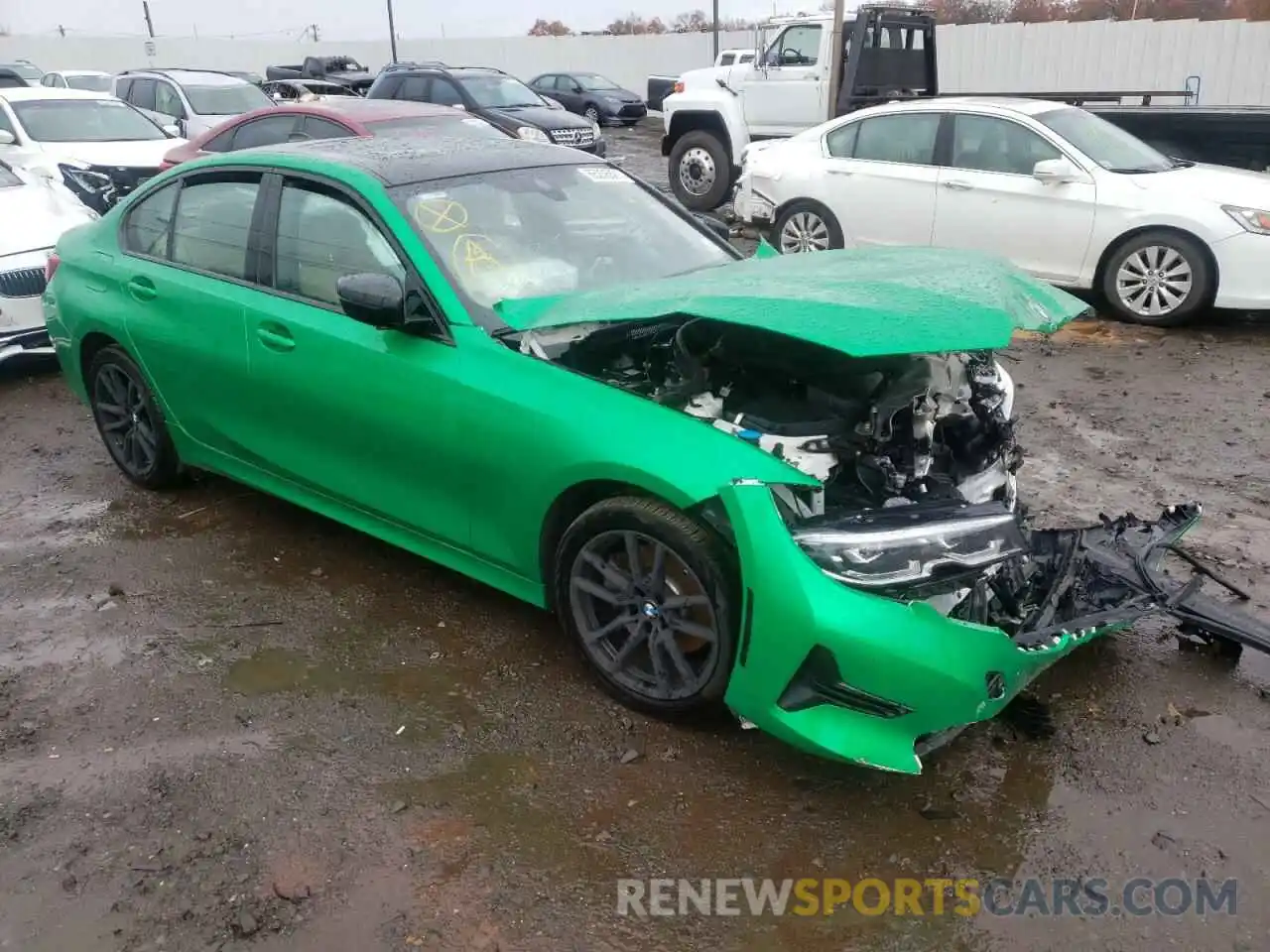 1 Photograph of a damaged car 3MW5R7J04M8B49636 BMW 3 SERIES 2021