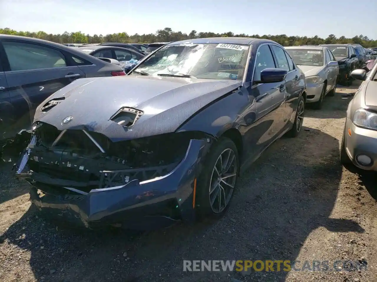 2 Photograph of a damaged car 3MW5R7J04M8B67246 BMW 3 SERIES 2021