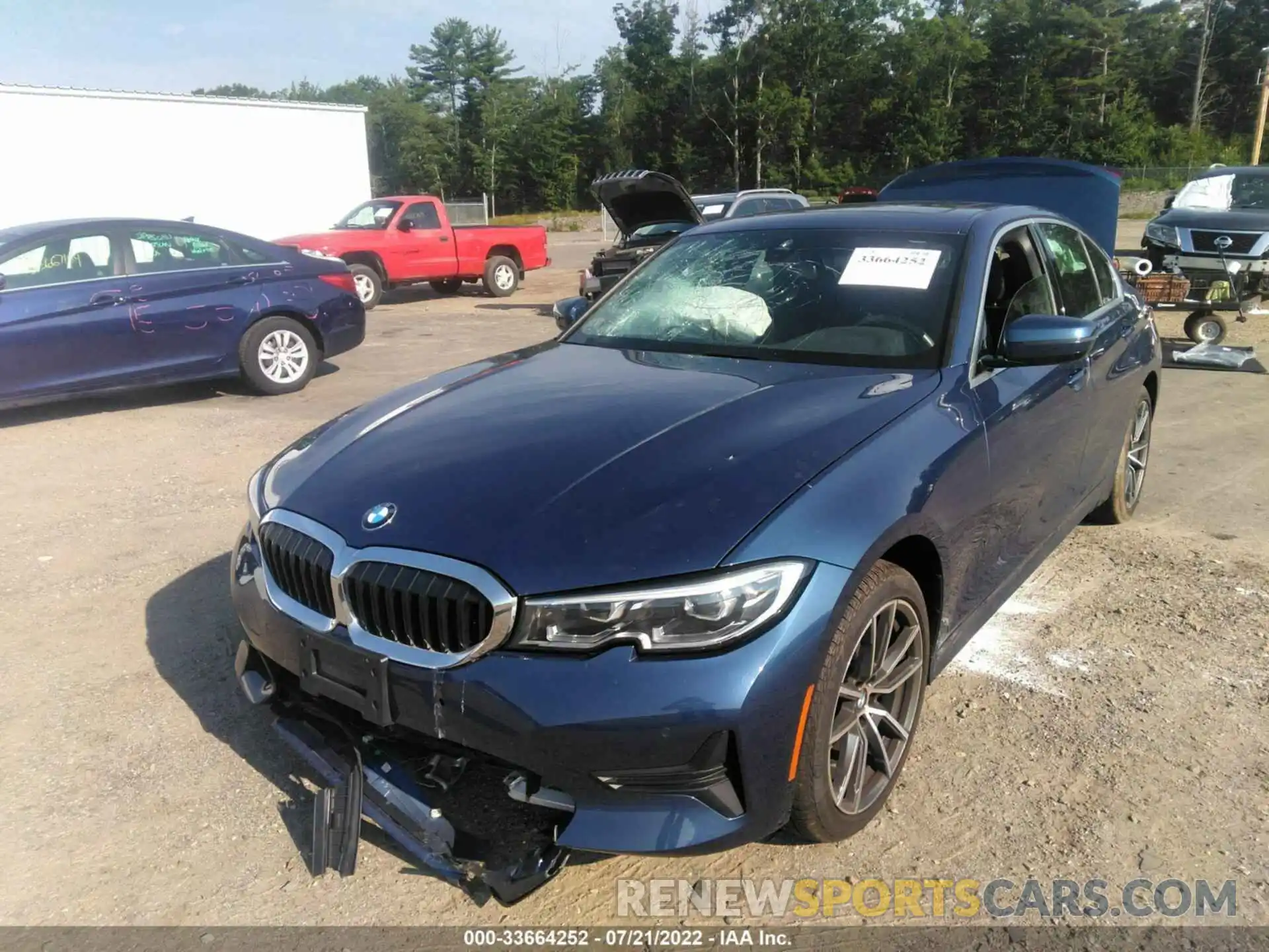 12 Photograph of a damaged car 3MW5R7J04M8B67313 BMW 3 SERIES 2021