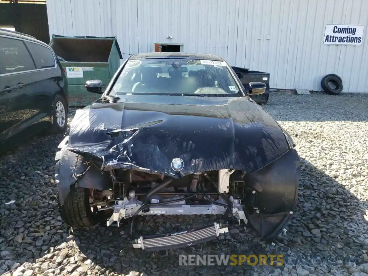 9 Photograph of a damaged car 3MW5R7J04M8B87139 BMW 3 SERIES 2021