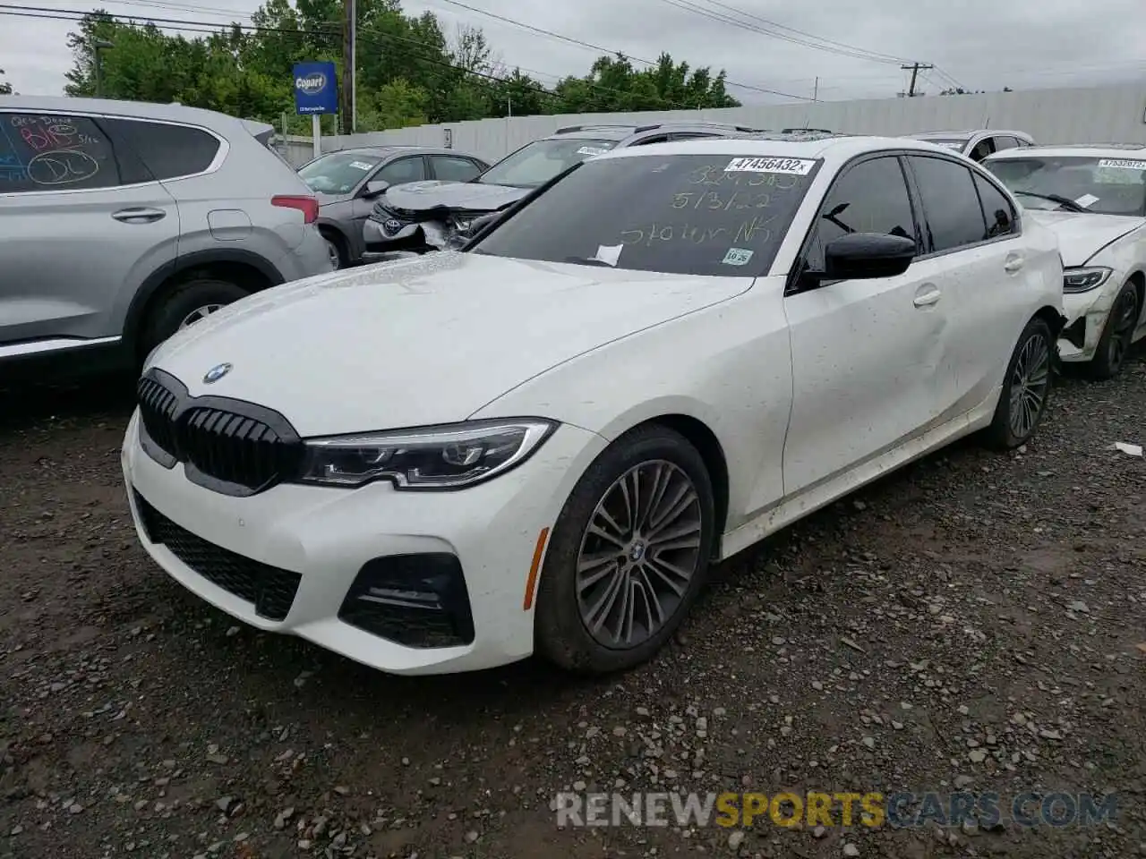 2 Photograph of a damaged car 3MW5R7J04M8C06191 BMW 3 SERIES 2021