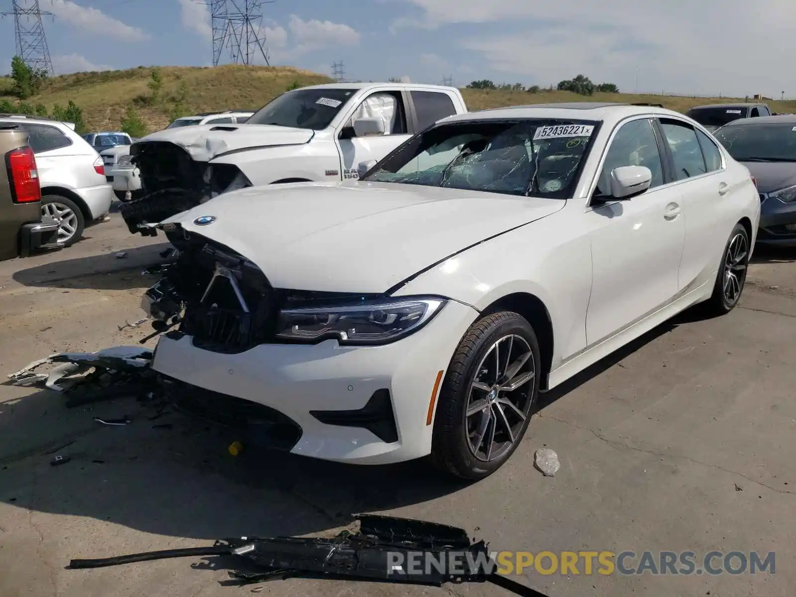 2 Photograph of a damaged car 3MW5R7J05M8B98277 BMW 3 SERIES 2021