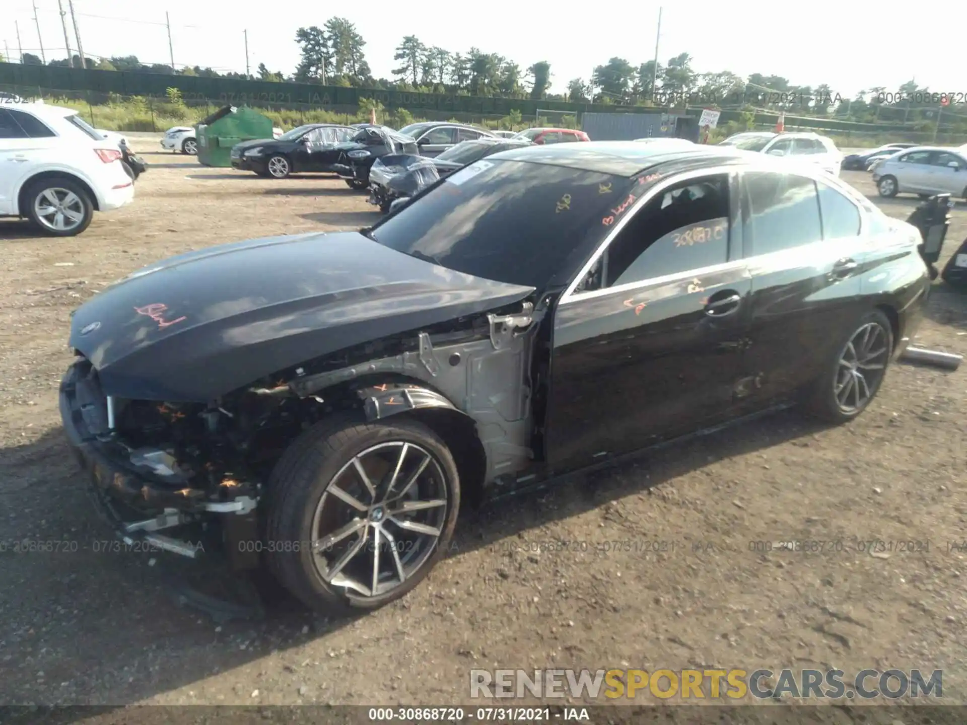 2 Photograph of a damaged car 3MW5R7J05M8C05065 BMW 3 SERIES 2021