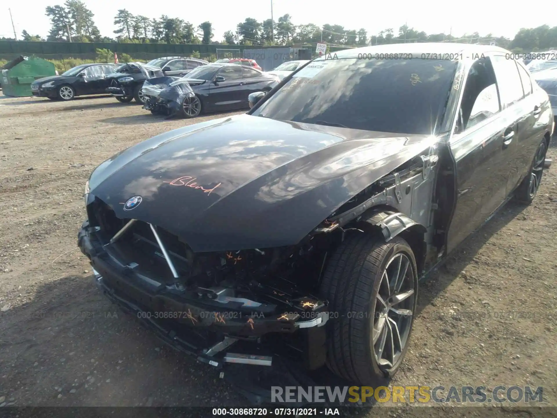 6 Photograph of a damaged car 3MW5R7J05M8C05065 BMW 3 SERIES 2021