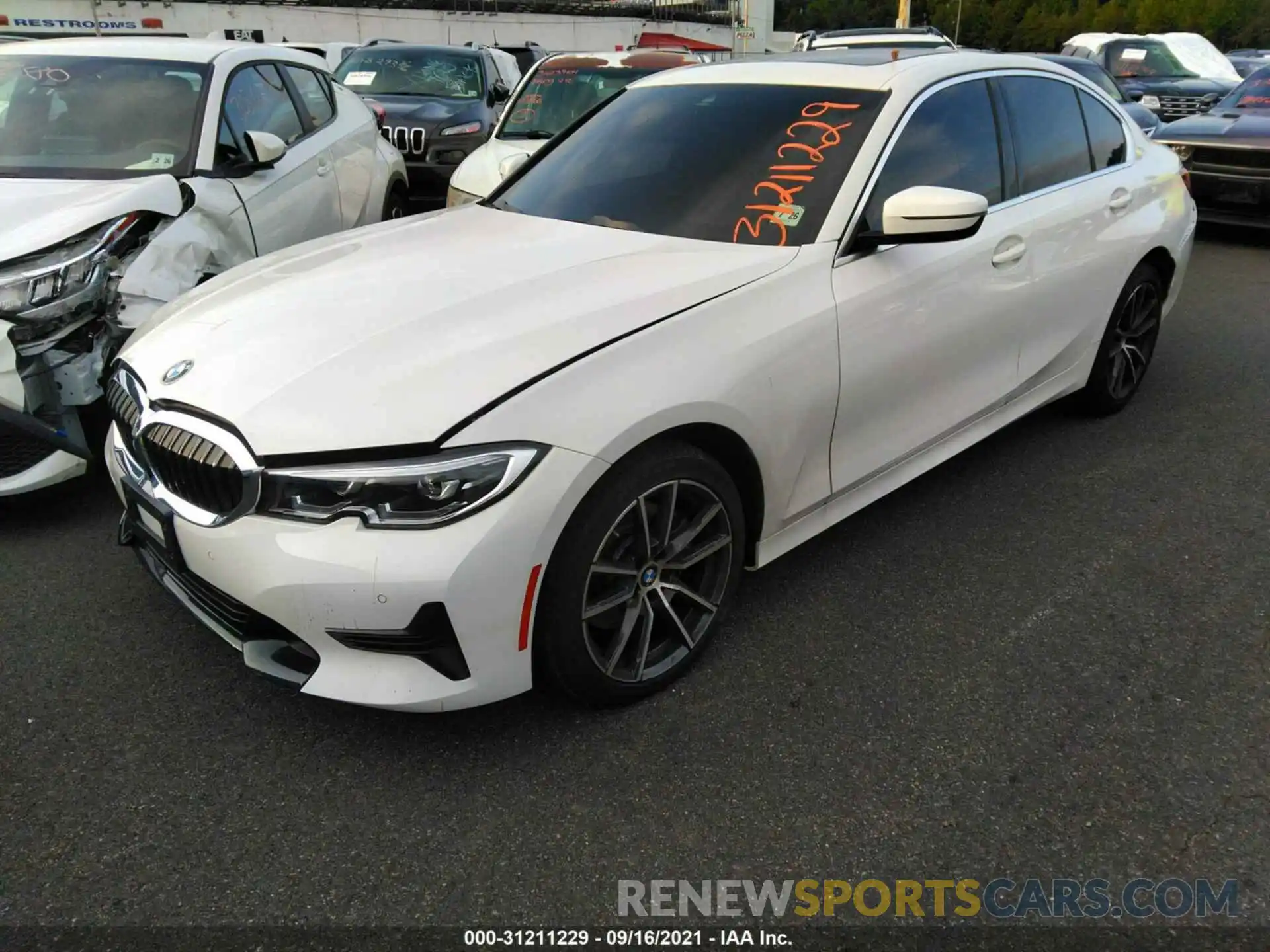 2 Photograph of a damaged car 3MW5R7J05M8C08967 BMW 3 SERIES 2021