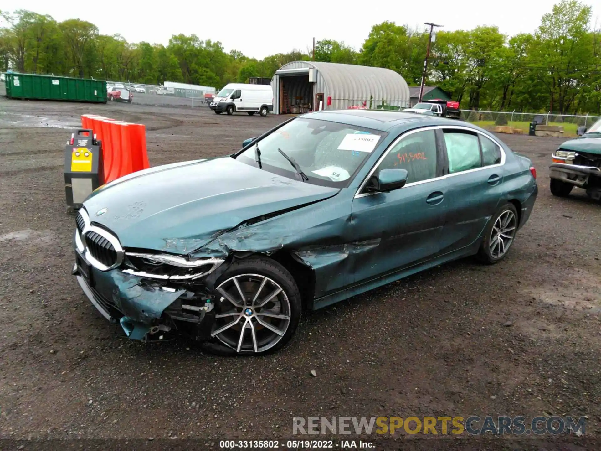 2 Photograph of a damaged car 3MW5R7J05M8C15384 BMW 3 SERIES 2021