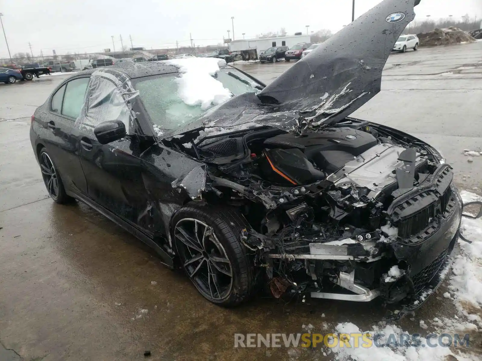 1 Photograph of a damaged car 3MW5R7J06M8B52814 BMW 3 SERIES 2021