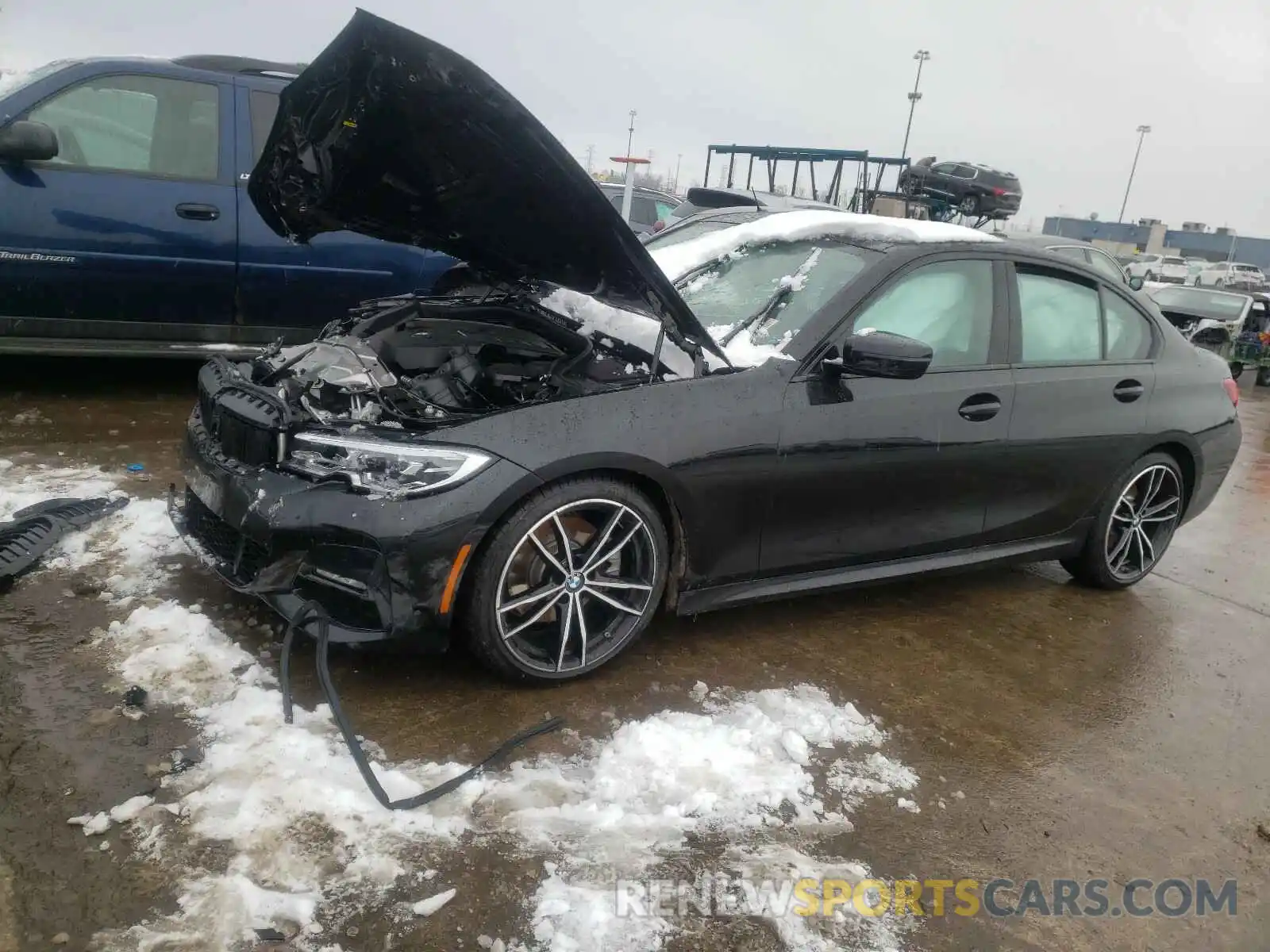 2 Фотография поврежденного автомобиля 3MW5R7J06M8B52814 BMW 3 SERIES 2021