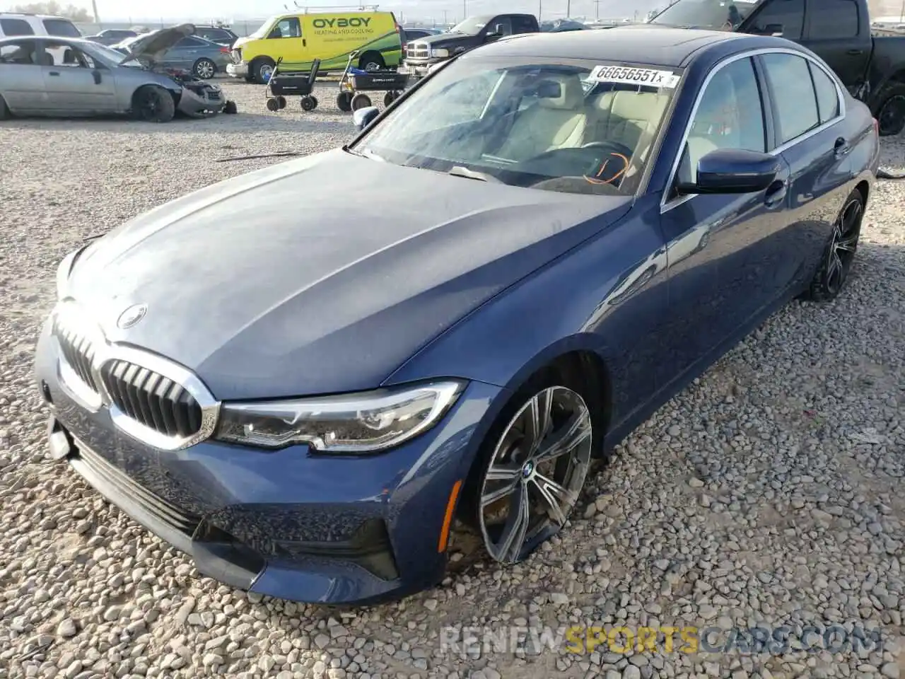 2 Photograph of a damaged car 3MW5R7J06M8B92567 BMW 3 SERIES 2021