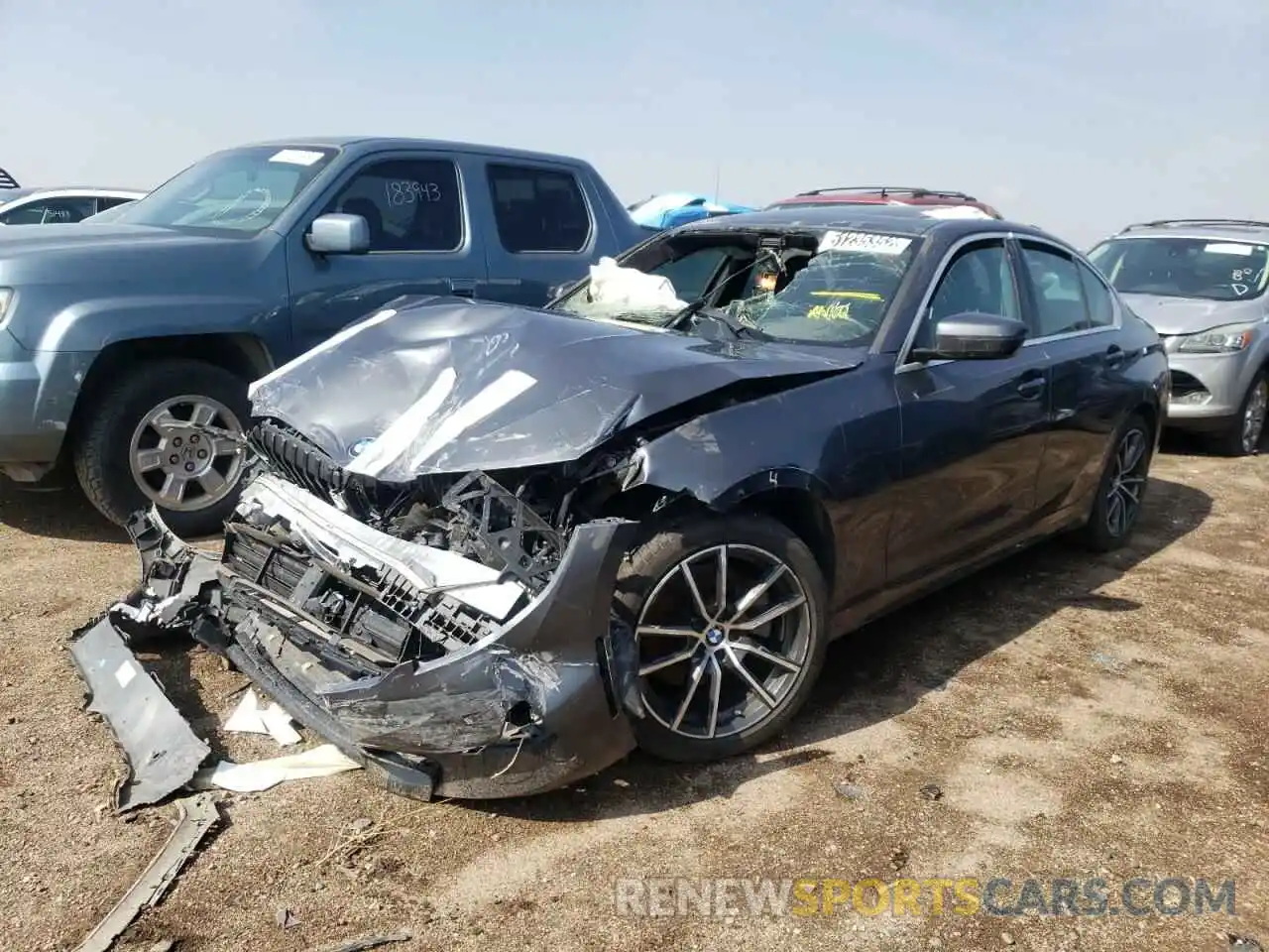 2 Photograph of a damaged car 3MW5R7J06M8C08198 BMW 3 SERIES 2021