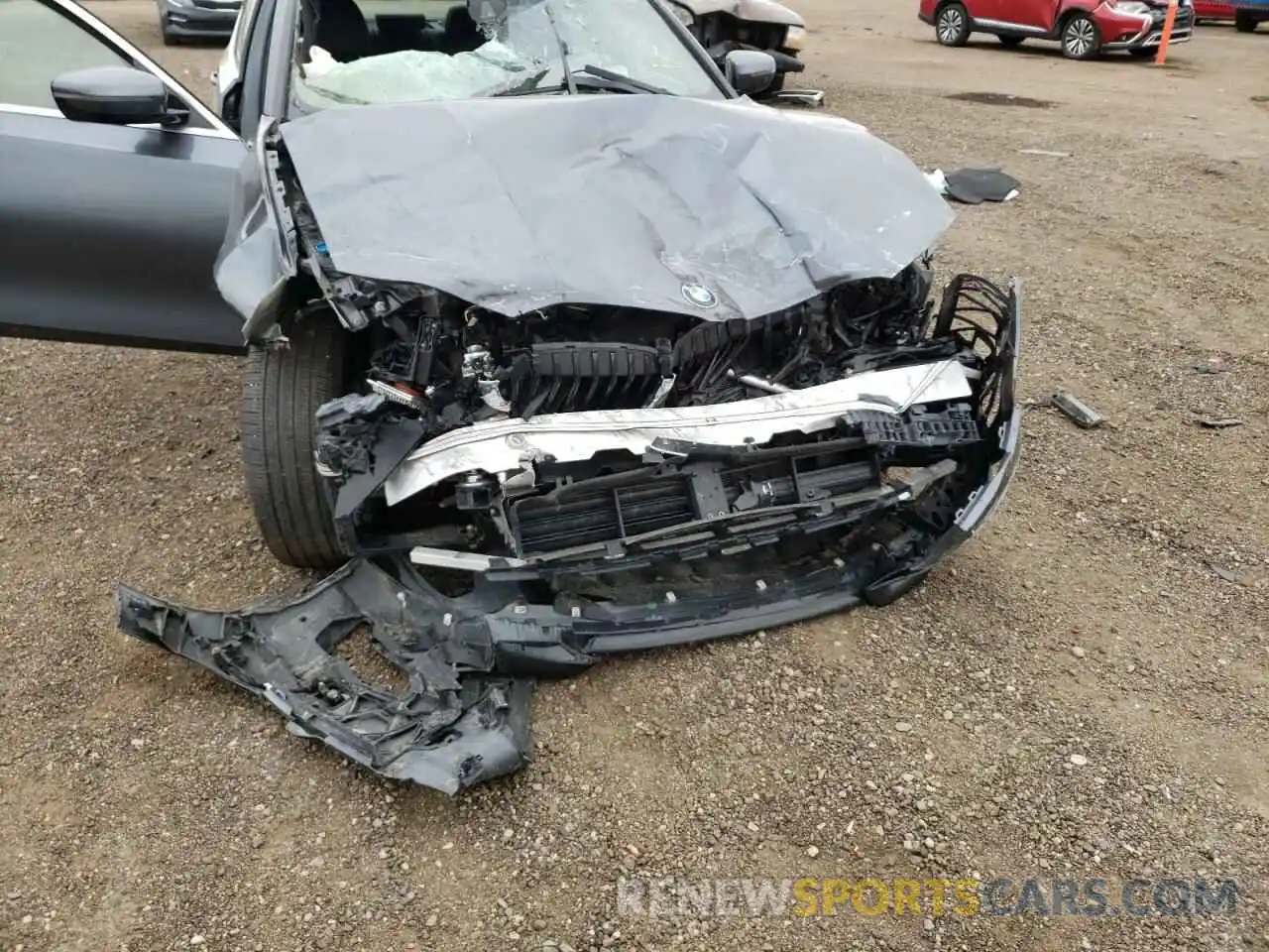 9 Photograph of a damaged car 3MW5R7J06M8C08198 BMW 3 SERIES 2021