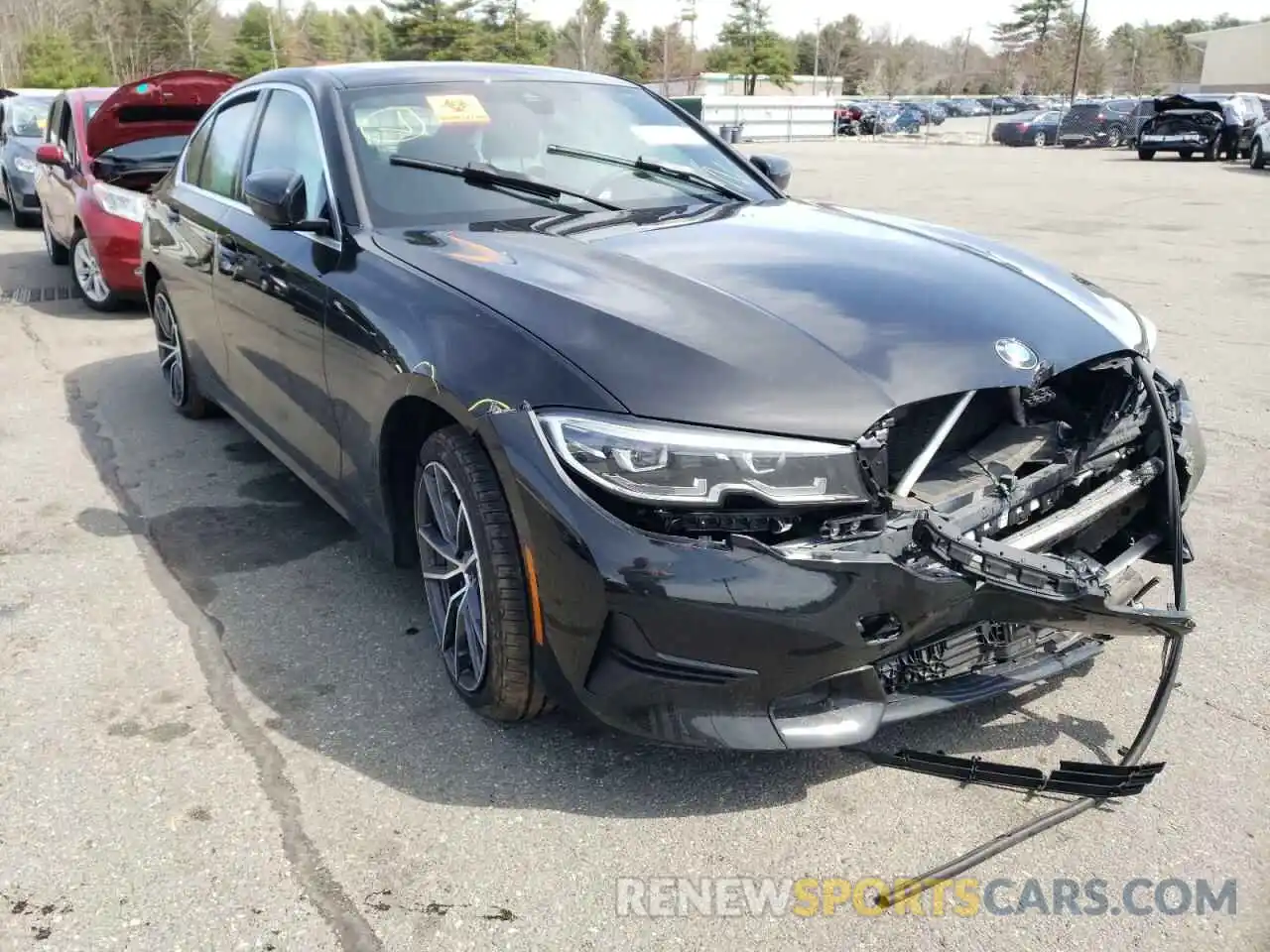 1 Photograph of a damaged car 3MW5R7J07M8B48111 BMW 3 SERIES 2021