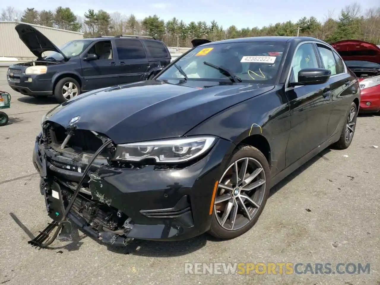 2 Photograph of a damaged car 3MW5R7J07M8B48111 BMW 3 SERIES 2021