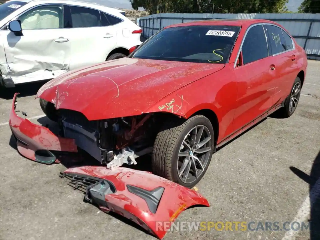 2 Photograph of a damaged car 3MW5R7J07M8B87393 BMW 3 SERIES 2021