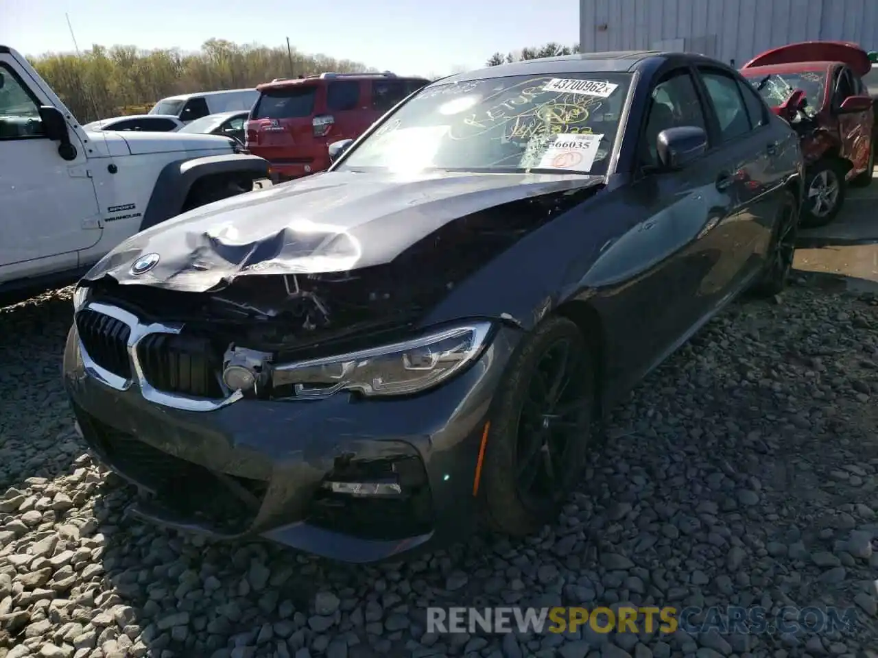 2 Photograph of a damaged car 3MW5R7J07M8C03172 BMW 3 SERIES 2021