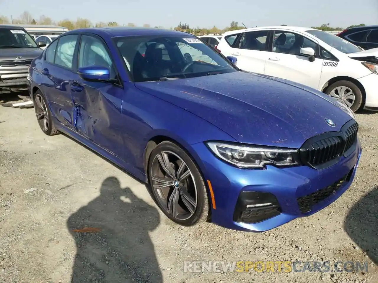 1 Photograph of a damaged car 3MW5R7J07M8C13099 BMW 3 SERIES 2021