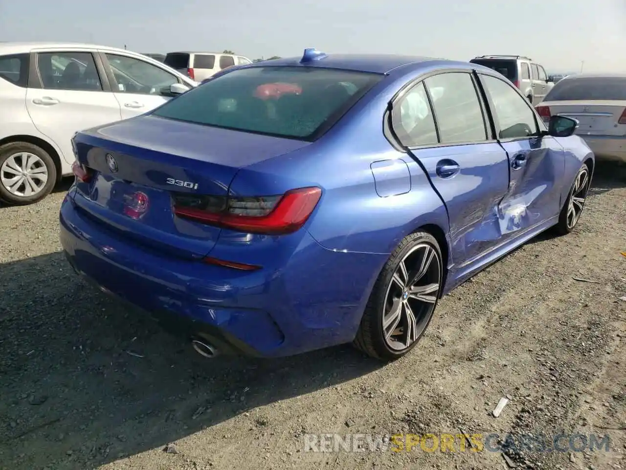 4 Фотография поврежденного автомобиля 3MW5R7J07M8C13099 BMW 3 SERIES 2021