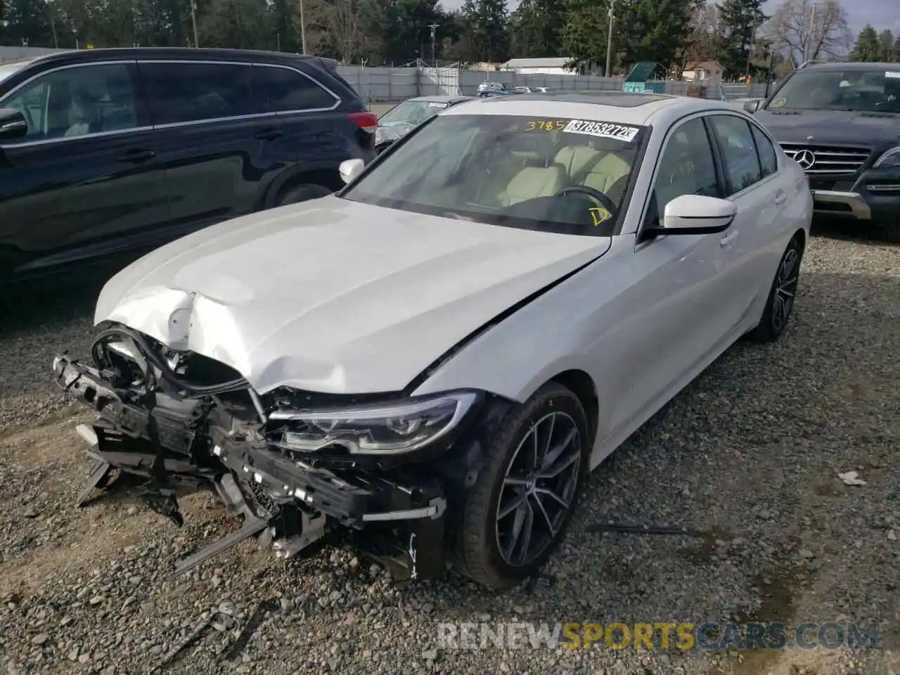 2 Photograph of a damaged car 3MW5R7J07M8C17556 BMW 3 SERIES 2021