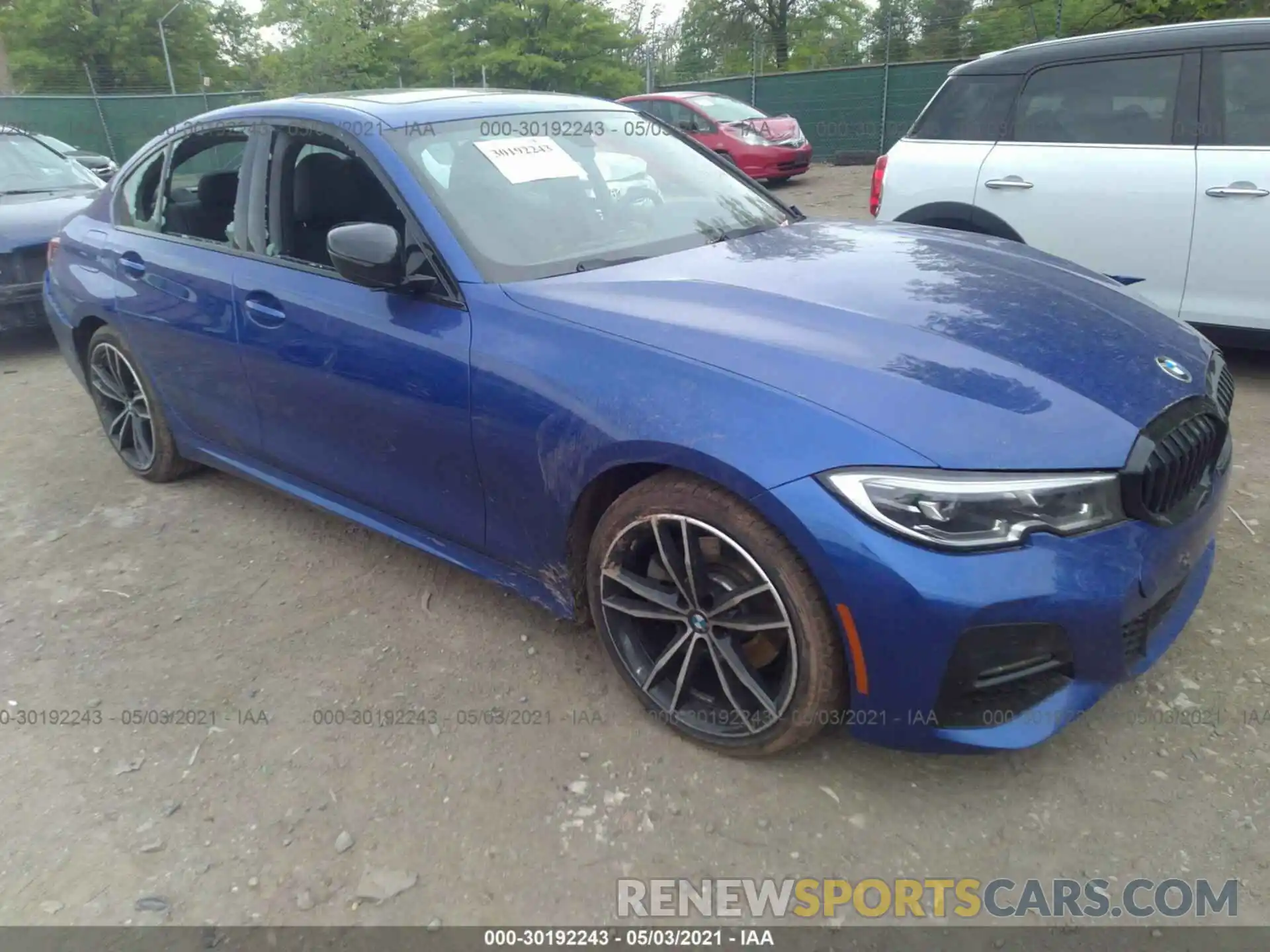 1 Photograph of a damaged car 3MW5R7J08M8B77309 BMW 3 SERIES 2021