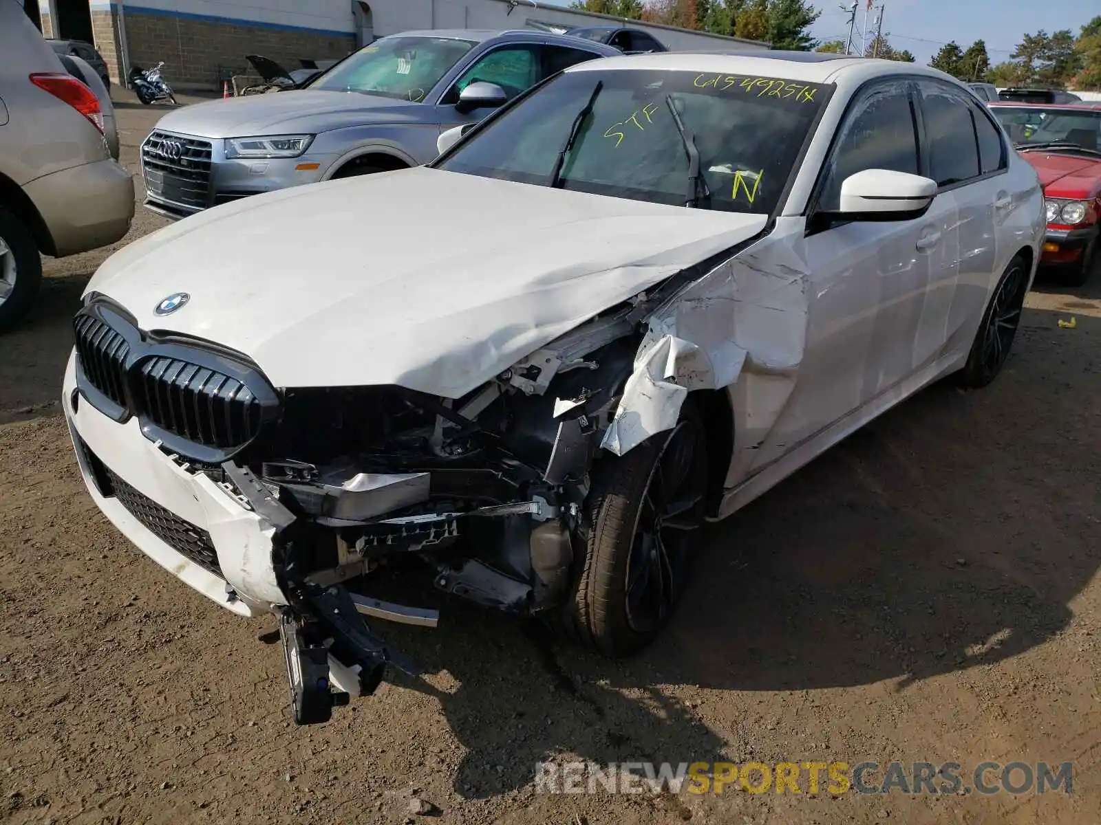 2 Photograph of a damaged car 3MW5R7J08M8B83305 BMW 3 SERIES 2021