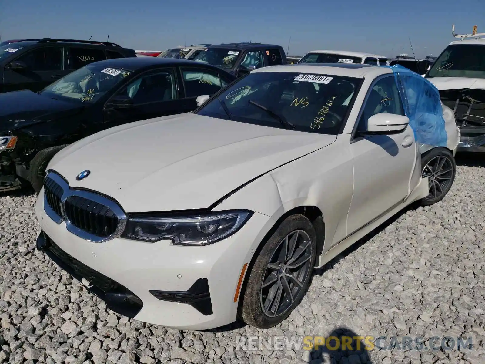 2 Photograph of a damaged car 3MW5R7J08M8B92926 BMW 3 SERIES 2021