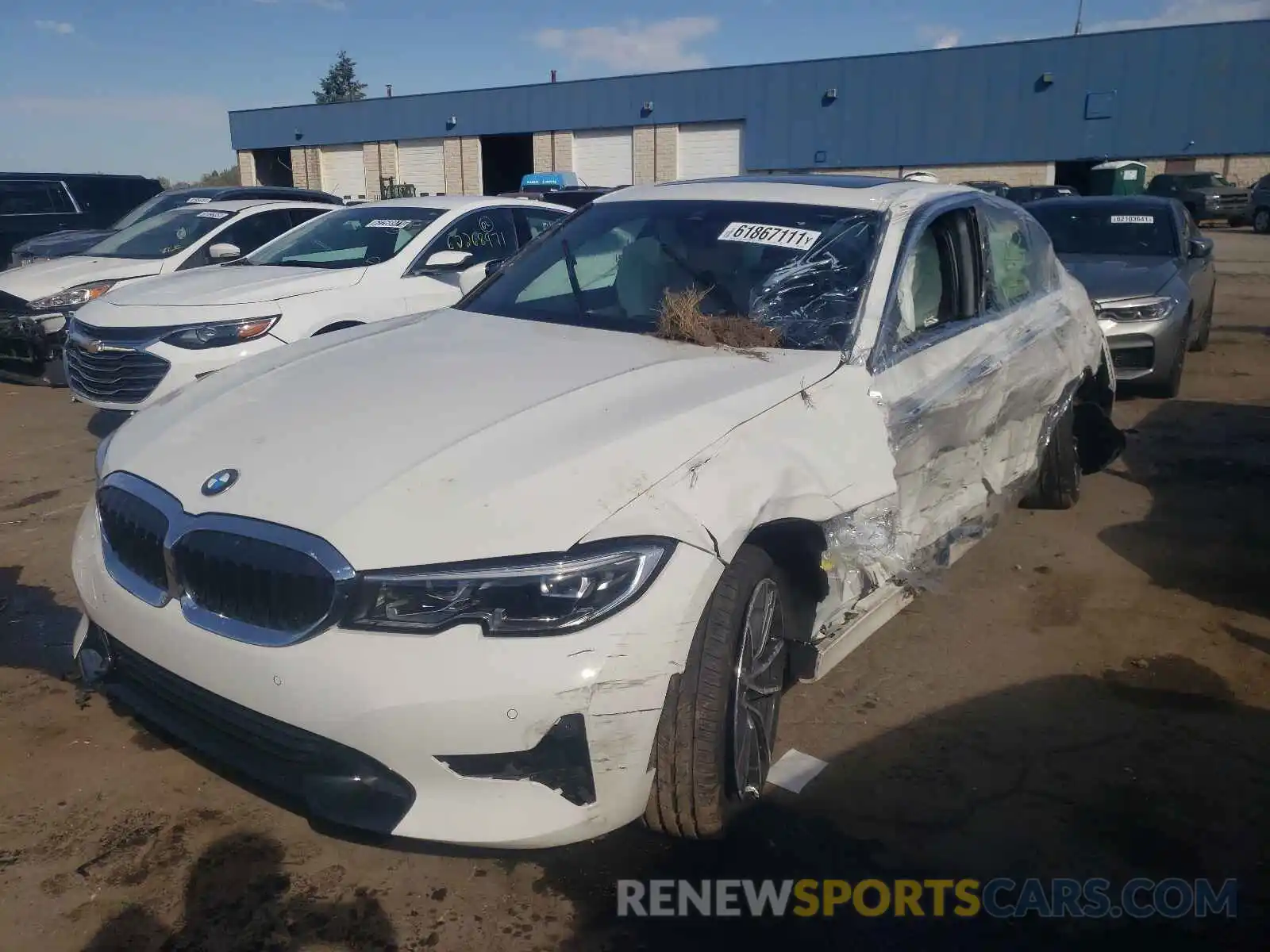 2 Photograph of a damaged car 3MW5R7J09M8B94376 BMW 3 SERIES 2021