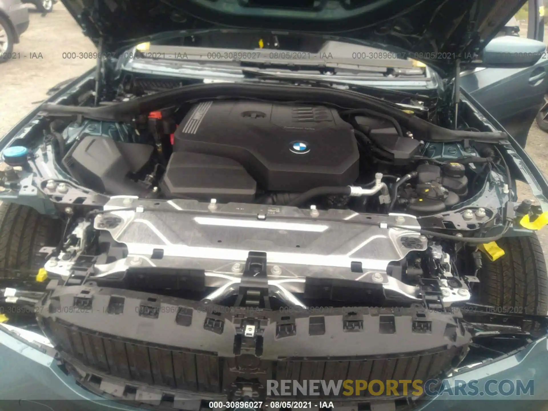 10 Фотография поврежденного автомобиля 3MW5R7J09M8C04436 BMW 3 SERIES 2021