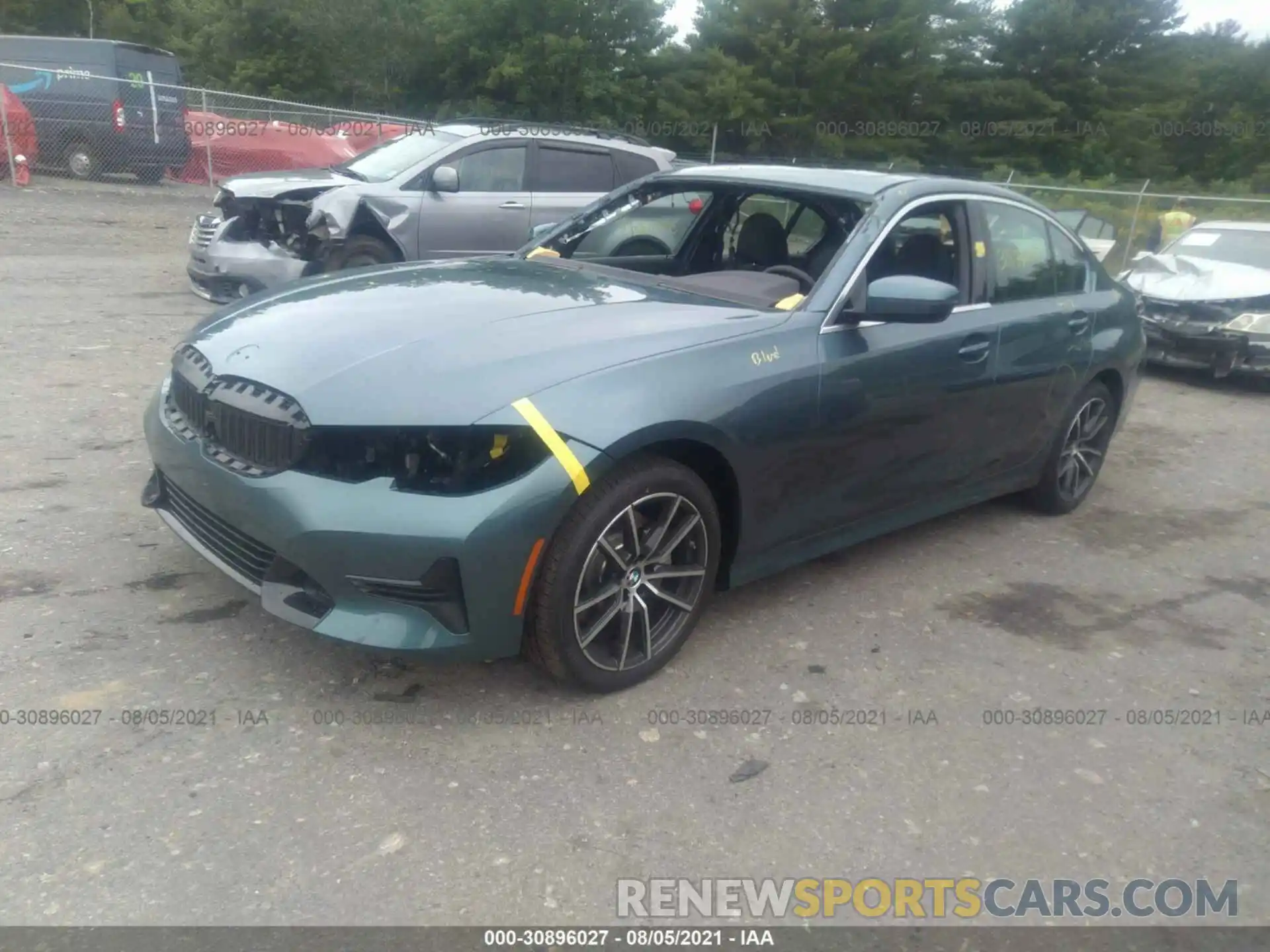 2 Photograph of a damaged car 3MW5R7J09M8C04436 BMW 3 SERIES 2021