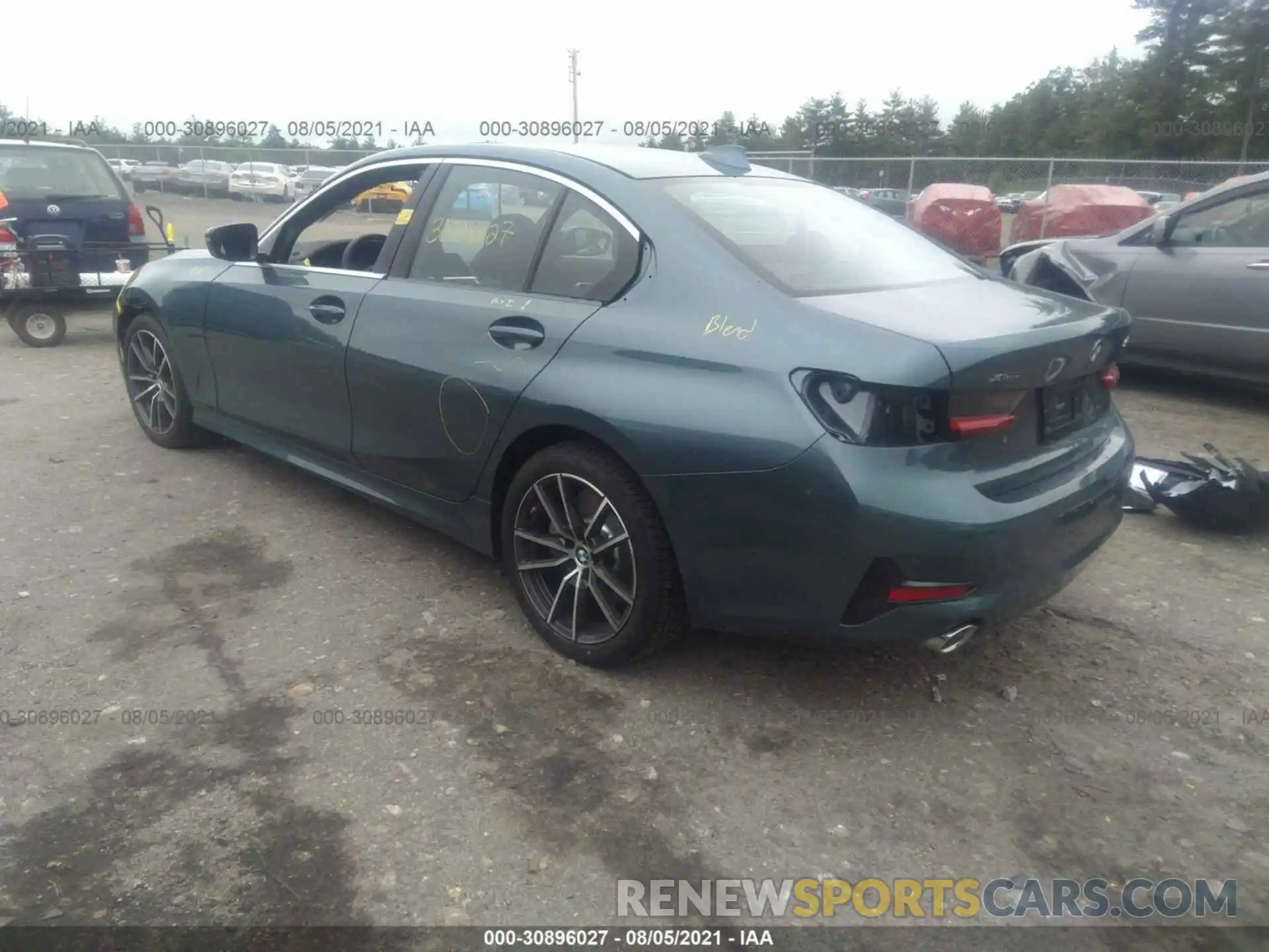 3 Photograph of a damaged car 3MW5R7J09M8C04436 BMW 3 SERIES 2021