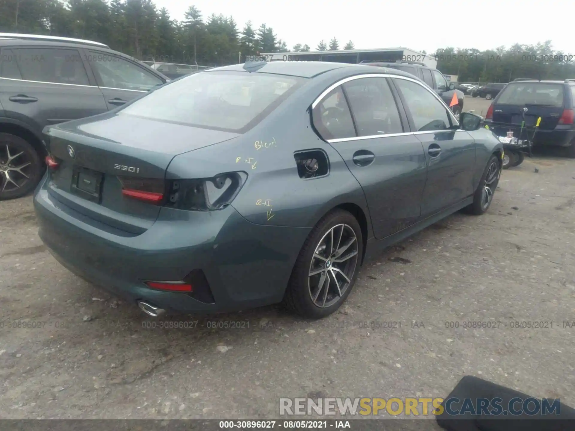 4 Photograph of a damaged car 3MW5R7J09M8C04436 BMW 3 SERIES 2021