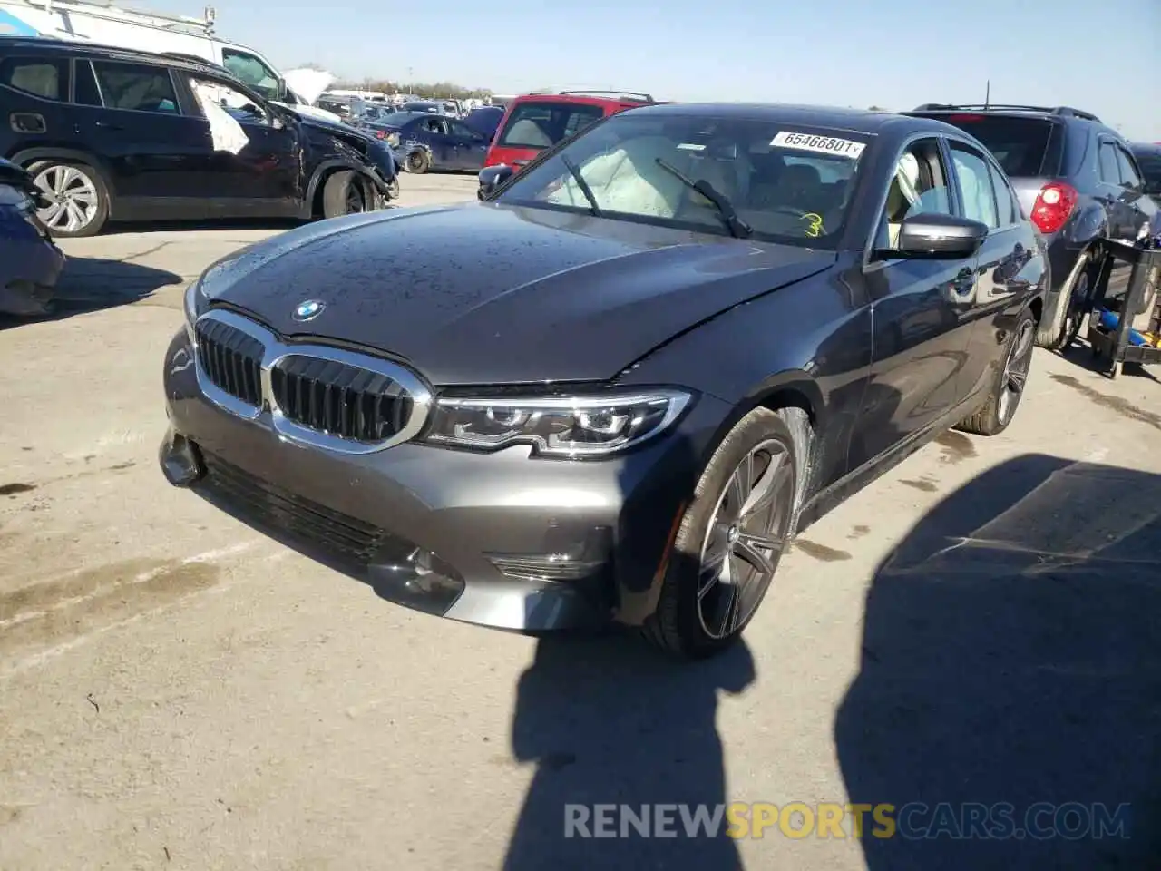 2 Photograph of a damaged car 3MW5R7J09M8C14304 BMW 3 SERIES 2021