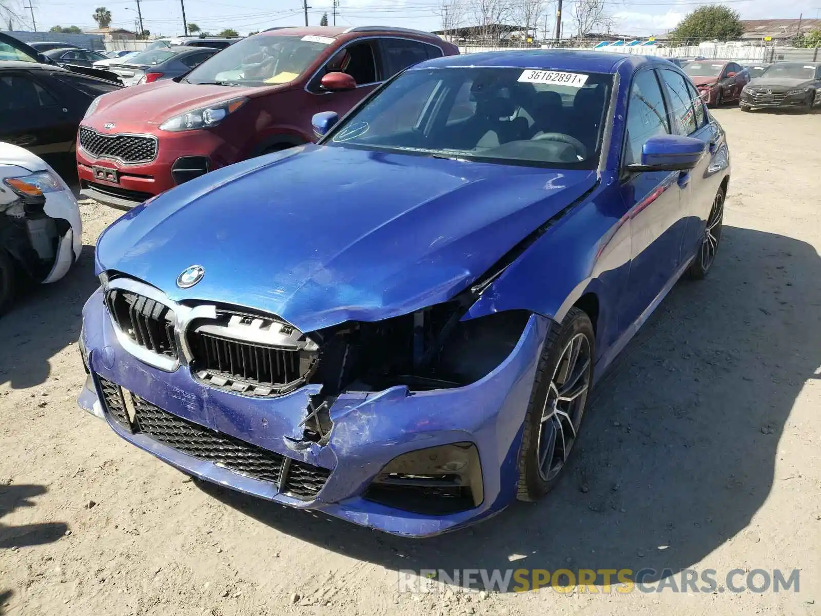 2 Photograph of a damaged car 3MW5R7J0XM8B54226 BMW 3 SERIES 2021