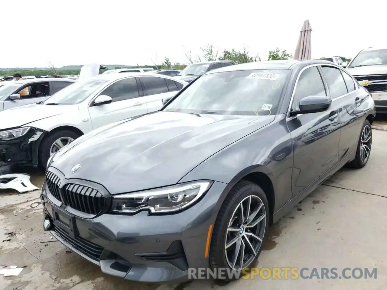 2 Photograph of a damaged car 3MW5R7J0XM8B58356 BMW 3 SERIES 2021