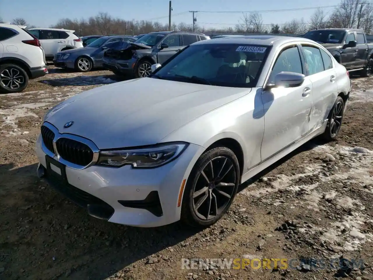 2 Photograph of a damaged car 3MW5R7J0XM8C01528 BMW 3 SERIES 2021