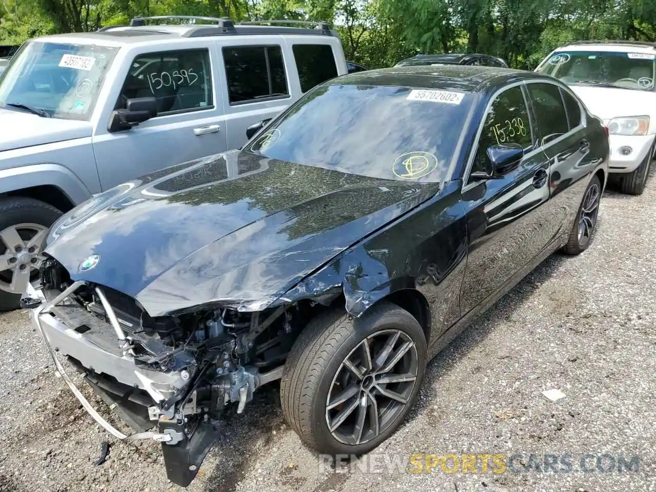 2 Photograph of a damaged car 3MW5R7J0XM8C18183 BMW 3 SERIES 2021