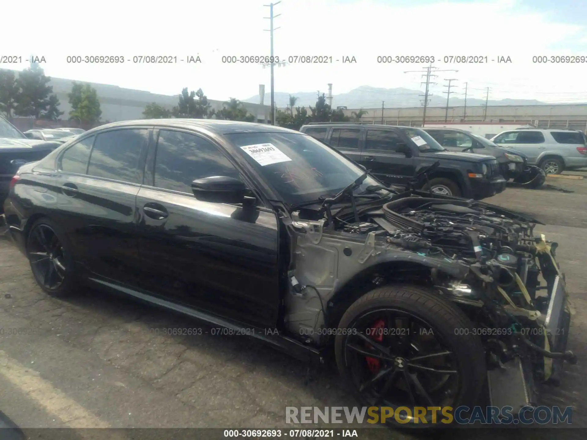 1 Photograph of a damaged car 3MW5U7J00M8B63158 BMW 3 SERIES 2021